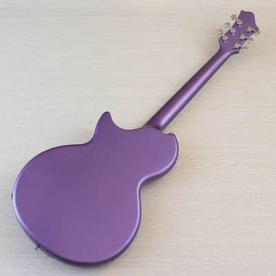 Metallic Purple Custom Handmade Electric Guitar, Okoume Wood Body, Maple Neck, Rosewood 24 Frets Fingerboard image 4