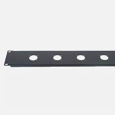 LASE 2U Space Black Heavy Rack Panel w/ 4 Large "G" SpeakOn Cut Outs for NL8 or NL4 image 2