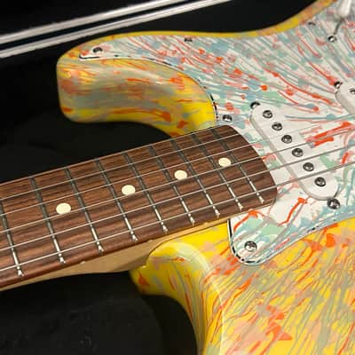 Fender Splattercaster Stratocaster 2003 Limited Edition Flame Neck OHSC image 4