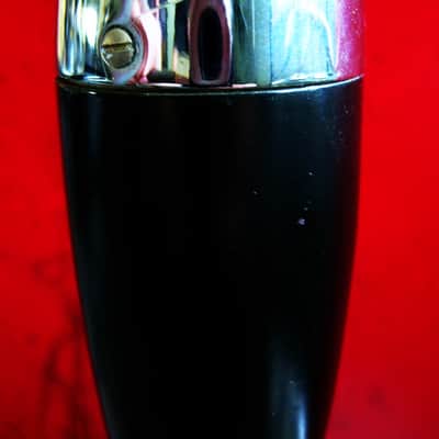 Vintage 1960's Calrad DM-9 dynamic microphone black harp mic w stand Olson Lafayette prop display image 11
