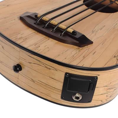 Kala UBASS-SP-MAPL-FS Spalted Maple Acoustic-Electric U-BASS with Gig Bag image 7
