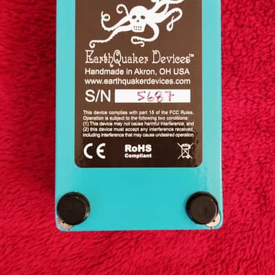 EarthQuaker Devices Organizer Polyphonic Organ Emulator V2 2017 - Present Teal / White Print image 8