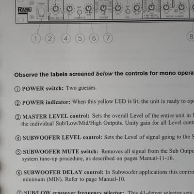Operator's Manual for Rane AC 23 Active Crossover image 3