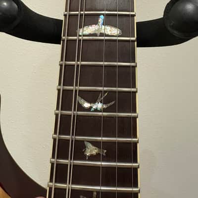 PRS McCarty 594 Soapbar Wood Library 10-Top Brazilian Rosewood Fretboard, Korina Body - 2018 - Fire Red Burst image 3