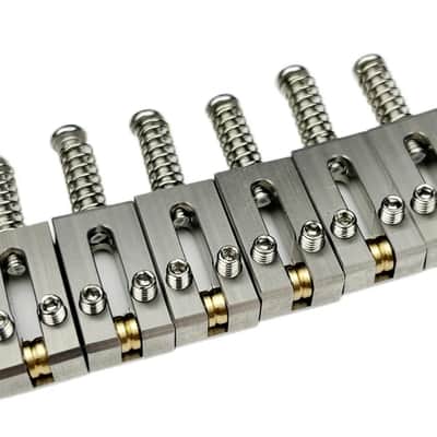 10.5MM Steel and Brass Guitar Bridge Tremolo Strat Style Roller Saddles image 2