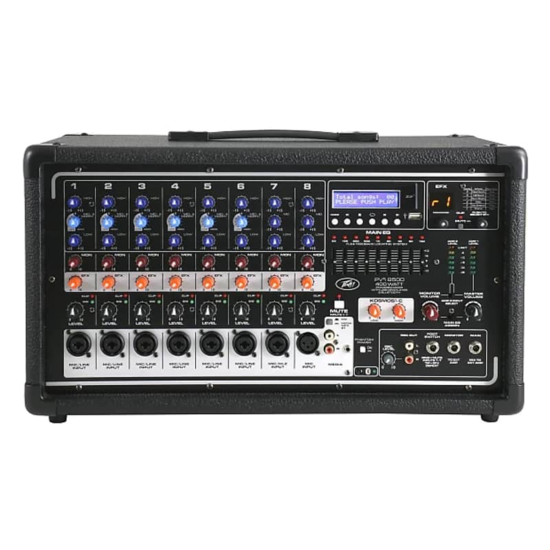 Peavey PVi 8500 400-Watt 8-Channel Powered Mixer Black image 1