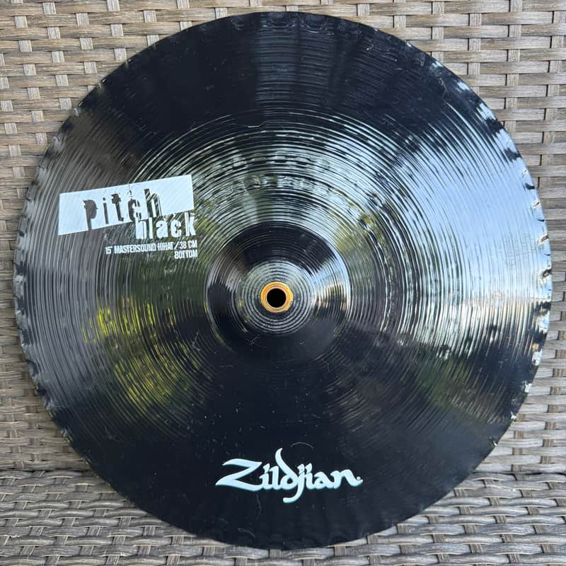 Zildjian Pitch Black 15” Mastersound Hi Hat Cymbals | Reverb