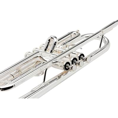 Jupiter JTR1100S Performance Series Bb Trumpet with Reverse Leadpipe Regular Silver plated Yellow Brass Bell image 6