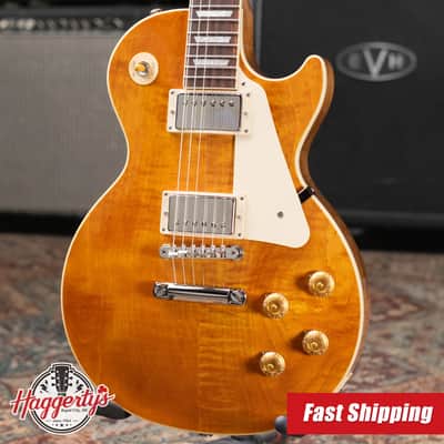 Gibson Les Paul Standard 50s Figured Top Electric Guitar - Honey Amber with Hardshell Case image 1