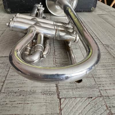J.W. York & Sons “Professional” Cornet — circa 1908 — Silver Plate — Grand Rapids, MI — w/ Original Case, Lyre & Mouthpiece image 11
