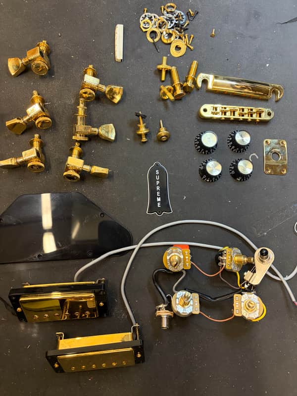 Gibson SG Supreme Pickups Hardware Wiring Set 2024 - Gold image 1