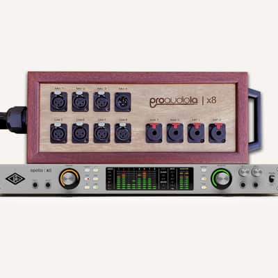 Package of Universal Audio Apollo x8 Gen 2 & 12-Channel Laser-Engraved Wooden Studio Box | Thunderbolt 3 Interface | Essentials+ Bundle | 15 Feet image 1