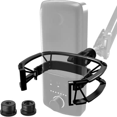 Wave Shock Mount, [Custom Built for Wave Mic] Anti-Vibration Suspension Shock Mount Holder Clip Compatible with Elgato Wave:1 and Wave:3 Microphones image 1