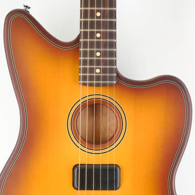 Fender Acoustasonic Standard Jazzmaster Honey Burst image 4