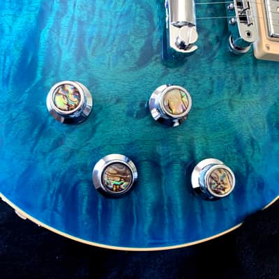 WOW! Rare Book Matched 2015 Gibson Les Paul Standard Premium Quilt Ocean Water Candy AAA Hand Selected Abalone Inlays VIDEO! image 6