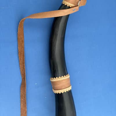 40" Brazilian Berrante Ox Horn Trumpet Handmade in 5 Horns and Leather Streaps image 7