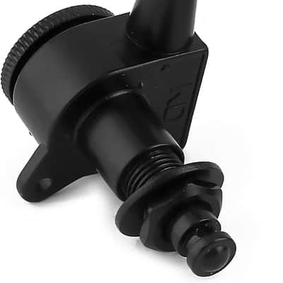 Locking Guitar String Tuning Pegs Sealed Machine Heads Tuners Tuning Keys 6 In Line for Right Handed Electric Guitar or Acoustic Guitar Half Round Head Black. image 2