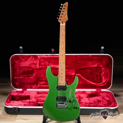 Ibanez AZ2402 Prestige HH Roasted Maple Neck w/ Case – Apple Green Metallic image 1