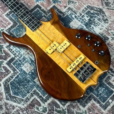 1979 Kramer DMZ6000B Vintage Natural Aluminum Neck Made In USA Dimarzio PJ Bass Guitar W/ Gigbag! image 9