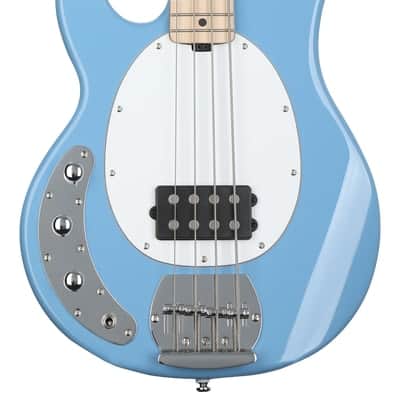 Sterling By Music Man StingRay RAY4 Left-handed Bass Guitar - Chopper Blue image 2