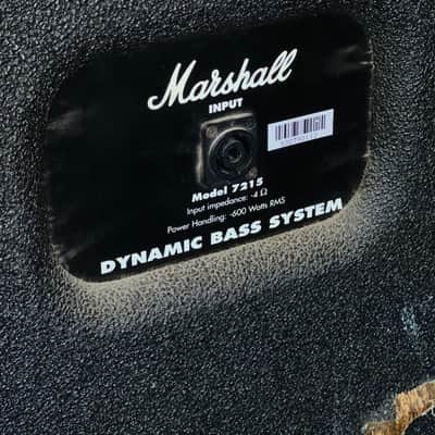 Rare 1990's Marshall  Model 7215 Bass Cabinet  1990's Black Tolex, DBS7215 Bass Cabinet image 5