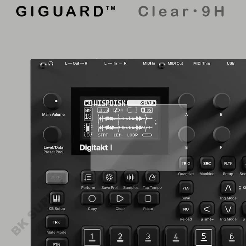 GIGUARD™ Screen Protector for Elektron Digitakt, Digitone, Syntakt... | Clear | 2Pack image 1