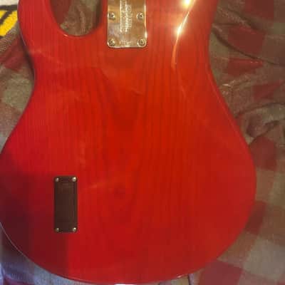 Ernie Ball Music Man StingRay 5 H with Maple Fretboard 1999 - 2018 - Translucent Red image 4