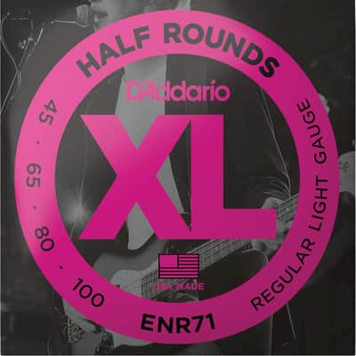 D'Addario ENR71 XL Regular Light Half Rounds 4-String Bass Strings, 45-100 Long Scale image 1