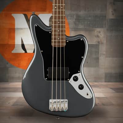 Squier Affinity Series Jaguar Bass H - Laurel Fingerboard - Black Pickguard - Charcoal Frost Metallic image 1