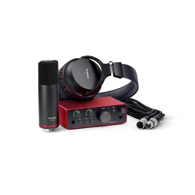 Focusrite Scarlett Solo 4th Gen USB Audio Interface Studio Bundle image 1
