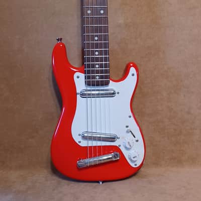 Full Scale Mini Strat Guitar With 2 Lipstick Pickups Slide Player Travel image 5