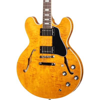 Gibson ES-335 Figured Sem-Hollow Electric Guitar - Honey Amber image 1