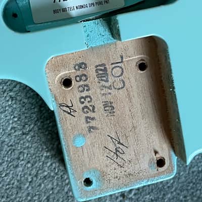 2021 Fender American 60s Telecaster guitar body Daphne Blue image 2