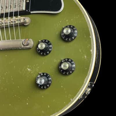 Gibson Custom Limited 68 Les Paul Custom Olive Drab Top Ebony Back Heavy Aged 606368 image 7