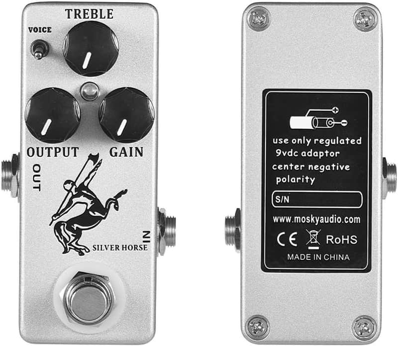 Mosky Mini Silver Horse Effect Pedal Overdrive Pedal for Electric Guitar (Price includes the import duty for US buyer) image 1