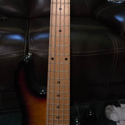 Lakland 55-01 Deluxe 90's - 3 tone burst over quilted maple image 4
