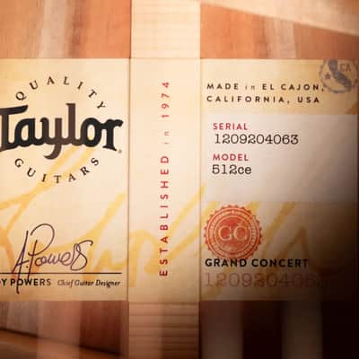 Taylor 512ce Grand Concert Acoustic/Electric Guitar with Hardshell Case image 23