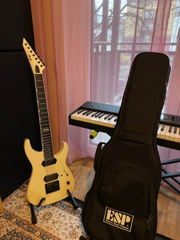ESP E-II M-II 7B Baritone Evertune 2021 - Present - Pearl White image 1