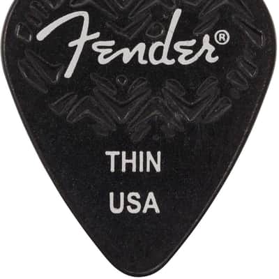 Genuine Fender Wavelength 351 Guitar Picks (6 Pack) THIN, BLACK image 2