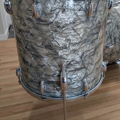 Slingerland "New Rock" Outfit Drum Set 1970s - Light Blue Pearl image 18