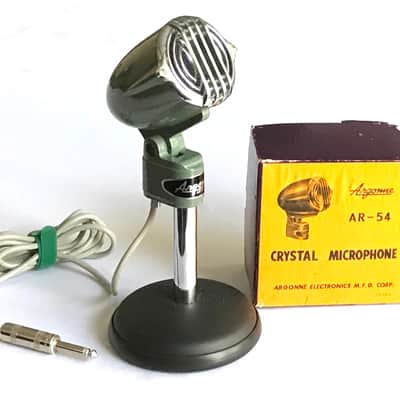 Vintage 1950’s Argonne AR-54 “Big Walter” HiZ Crystal Bullet Microphone with Stand - Harmonica Mic image 1