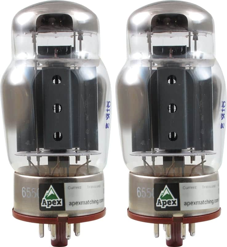 6550, Tung-Sol Reissue, Matched Vacuum Tube, Apex Matched Pair image 1