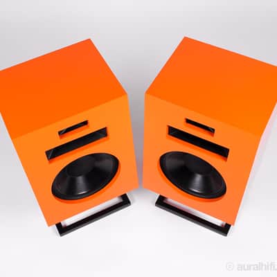Vintage Klipsch Heresy // Speakers / Custom Aural Restoration in Orange-Speakers + Stands (+$399) image 6