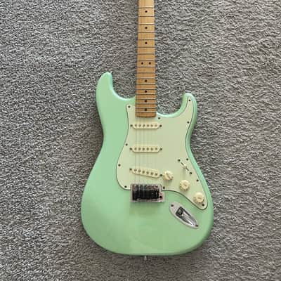 Fender Player Stratocaster 2018 MIM Surf Pearl Green Maple FB Modified Guitar image 1
