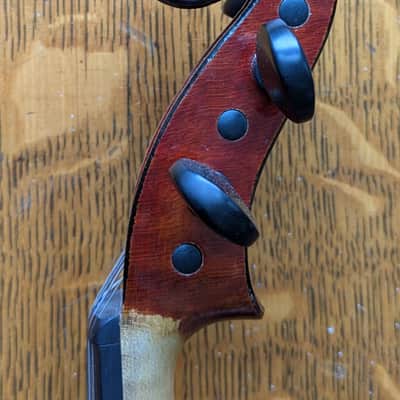 Handmade 5-string fiddle full size 2026 - Deep red image 3