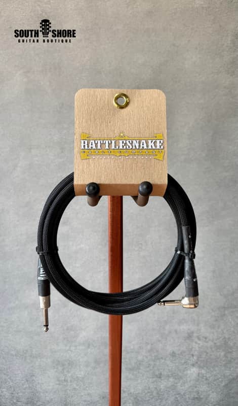 Rattlesnake 10' Standard Instrument Cable (Straight to Right Angle, Black) image 1