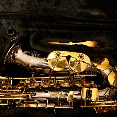 Cannonball Septyr ASCEP-BL Semi-Pro Alto Saxophone - Blue Abalone, F# Key, Black Nickel & Gold, Excellent!!! image 6