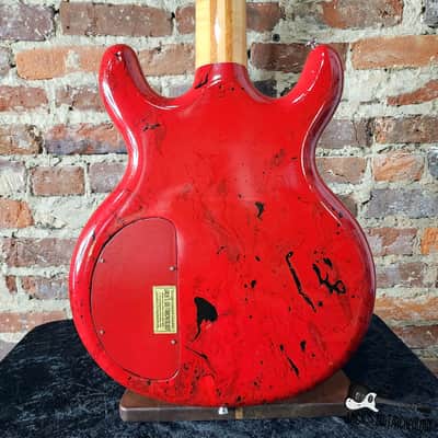 Lotus / Aria Pro II / Matsumoku MIJ Neck-Thru Double Cut Electric Bass  (1970s, Custom Poly Dip) image 14