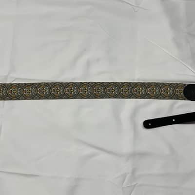 LM 2" Tiki/Tribal Mask Multi Colored Cotton Guitar Strap TT-2 NEW image 2