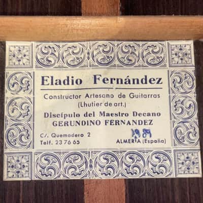 Eladio (Gerundino) Fernandez flamenco guitar 1989 beautiful handmade guitar with loud and deep sound + check video! image 12